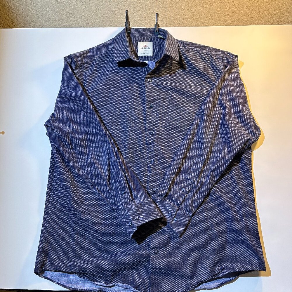 Ben Sherman Tailored Slim Fit, Long Sleeve Button-Down, Size 16 1/2 32-33